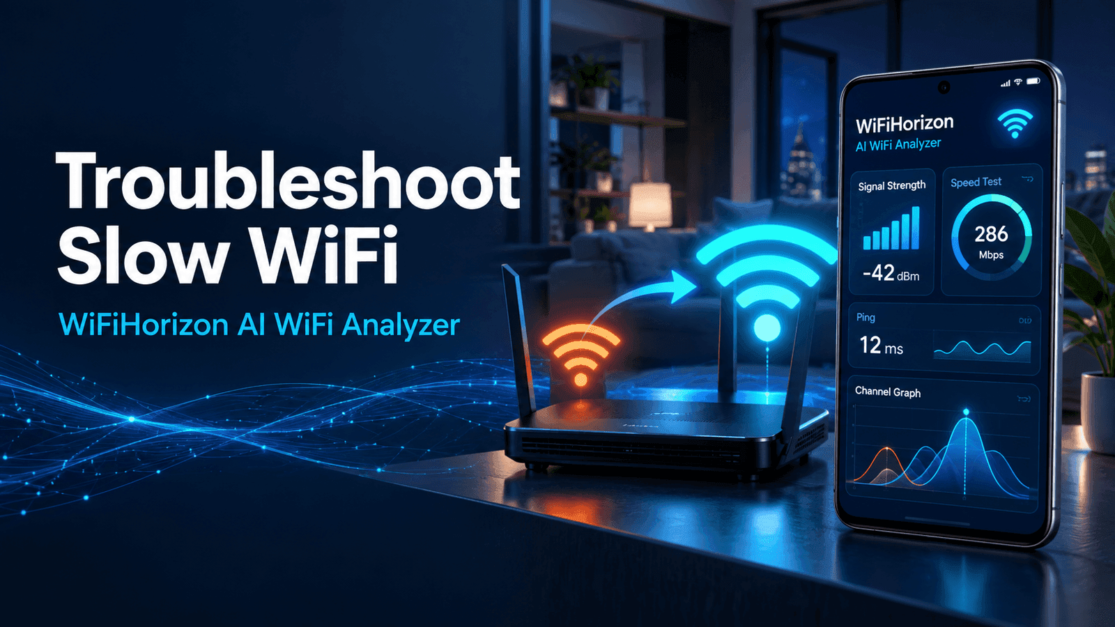 How to Troubleshoot Slow WiFi with WiFiHorizon AI WiFi Analyzer app preview